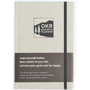 OKR Planner - foster personal growth, achieve success, and happiness in 2023. Link your key objectives with consistent daily action for guaranteed results.