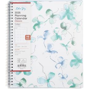 Blue Sky 2026 Monthly Planner Calendar, January 2026 - December 2026, 8" x 10", Flexible Frosted Cover, Laminated Tabs, Durable Twin Wire Binding, Joselyn