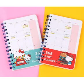Hello Kitty 2019 365 Daily Planner Scheduler Diary Ver.2 (1PC) : Red/Blue (Red)