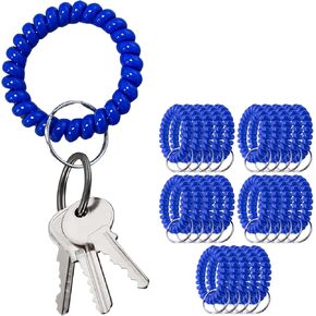 Pack of 25 Black Wristlet Badge Holder – Elastic Keychain Wristband Stretchable Spiral Bracelet Holder for Gym Pool Spring Spiral Coil in Kuwait