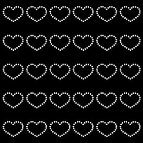 FINGERINSPIRE 100PCS Heart Iron on Rhinestone Bling Crystal Transfers 0.9x0.8 inch Clear Silver Love Heart Pattern Crystal Rhinestone Decals Glitter Hotfix Sparkle Decals for Costume Dress Decor