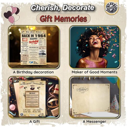 88th Birthday Card for Women Men - Back In 1937 Newspaper - 88th Happy BIRTHDAY card - 88th birthday gift for Her Him - JUMBO A4 size - 88th birthday decorations Dad Mom - Best gifts for 88 year old in Saudi Arabia