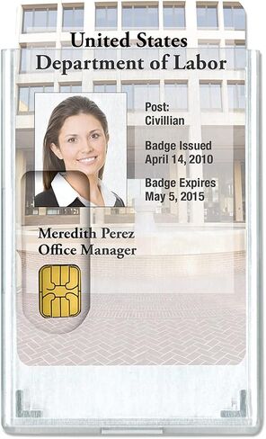 RFID Blocking Rigid Shielded 2-Card Badge Holder Protection - Double Sided I'd Card Protector with Thumb Slide Removal - Horizontal or Vertical Orientation by Specialist ID in Saudi Arabia