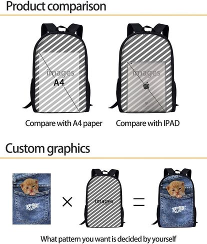 Cool Ice Hockey 3D Print School Backpack for Boys Girls Kids Cute Elementary Book Bag Bookbag Teen Back Pack Lunch Bag Pencil Case in Saudi Arabia