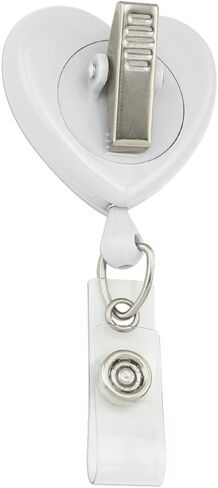 Jesus Saved My Life EKG Heart Rate Pulse Religious Christian Heart Lanyard Retractable Reel Badge ID Card Holder - White in Saudi Arabia