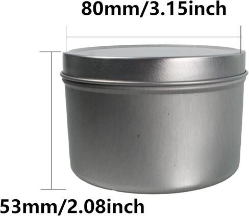 JAKOUE 4 pcs Candle Tins,8oz Metal Tins,Candle Containers for Candle Making,Arts Crafts,Storage Container,Storing Spices,80mm*60mm/3.15"*2.36" in Kuwait