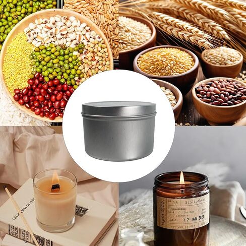 JAKOUE 4 pcs Candle Tins,8oz Metal Tins,Candle Containers for Candle Making,Arts Crafts,Storage Container,Storing Spices,80mm*60mm/3.15"*2.36" in Kuwait
