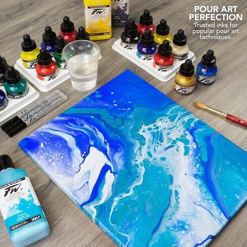 زجاجة حبر أكريليك Daler Rowney FW Sepia - حبر رسم أكريليك متعدد الاستخدامات للفنانين والطلاب - حبر الخط الدائم - حبر أرشيفي للتوضيح والمزيد in Saudi Arabia