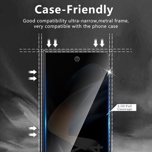 3 عبوات من واقي شاشة الخصوصية مصمم لهاتف Samsung Galaxy Z Fold 3، تغطية كاملة لطبقة من الزجاج المقوى المضاد للتجسس، صلابة 9H، مضاد لبصمات الأصابع، خالي من الفقاعات، سهل التركيب in Kuwait