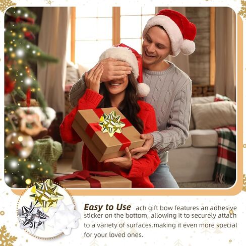 78 قطعة من أقواس سحب عيد الميلاد من JOHOUSE، أقواس هدايا ذاتية اللصق، شرائط تمويج عيد الميلاد لتزيين المنزل، دعائم صور للحفلات in Kuwait