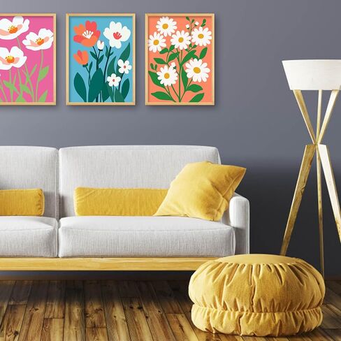 طقم طلاء بالأرقام من Bougimal مكون من 6 قطع للبالغين المبتدئين، مقاس 27.94 سم عرضًا × 35.56 سم طولاً، مجموعة طلاء أكريليك ملونة لمناظر طبيعية صحراوية DIY على القماش بدون إطار في الصندوق، مجموعات طلاء للكبار بالأرقام لتزيين جدران المنزل in Kuwait