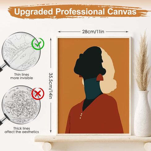 طقم طلاء بالأرقام من Bougimal مكون من 6 قطع للبالغين المبتدئين، مقاس 27.94 سم عرضًا × 35.56 سم طولاً، مجموعة طلاء أكريليك ملونة لمناظر طبيعية صحراوية DIY على القماش بدون إطار في الصندوق، مجموعات طلاء للكبار بالأرقام لتزيين جدران المنزل in Kuwait