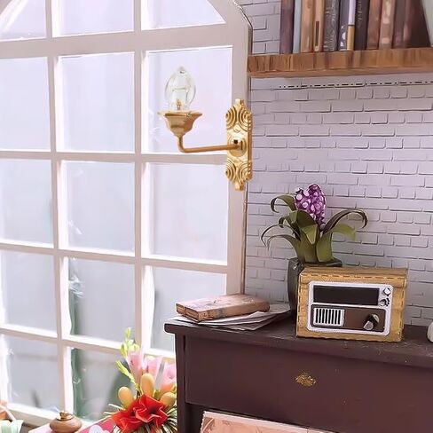 Yardwe Vintage DIY Dollhouse 1 12 Dollhouse Miniature LED Wall Light Lamp 5pcs Dollhouse LED Wall Sconces 1: 12 Scale Wall Lamp Mini Wall Lamp Models in Saudi Arabia