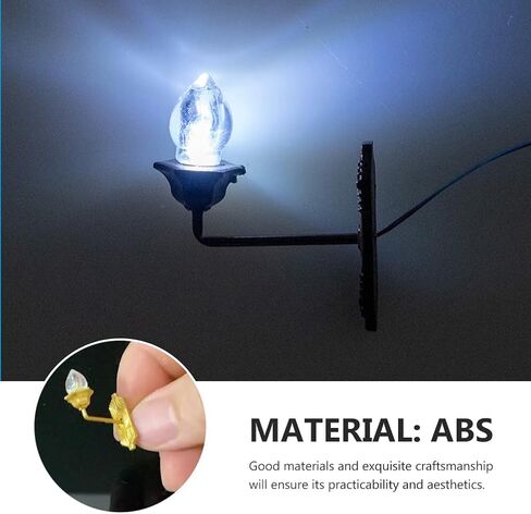 Yardwe Vintage DIY Dollhouse 1 12 Dollhouse Miniature LED Wall Light Lamp 5pcs Dollhouse LED Wall Sconces 1: 12 Scale Wall Lamp Mini Wall Lamp Models in Saudi Arabia