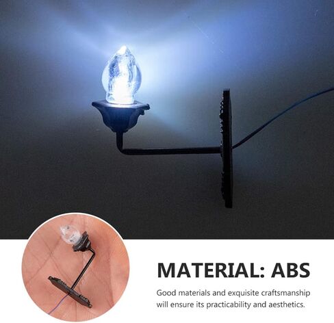 Yardwe Vintage DIY Dollhouse 1 12 Dollhouse Miniature LED Wall Light Lamp 5pcs Dollhouse LED Wall Sconces 1: 12 Scale Wall Lamp Mini Wall Lamp Models in Saudi Arabia