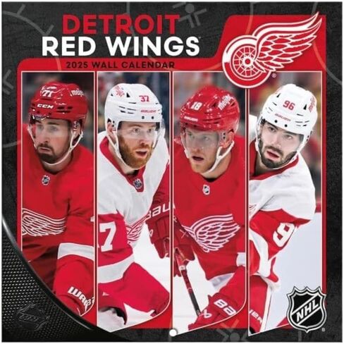 TURNER SPORTS Detroit Red Wings 2025 Mini Wall Calendar (25998040585) in Saudi Arabia