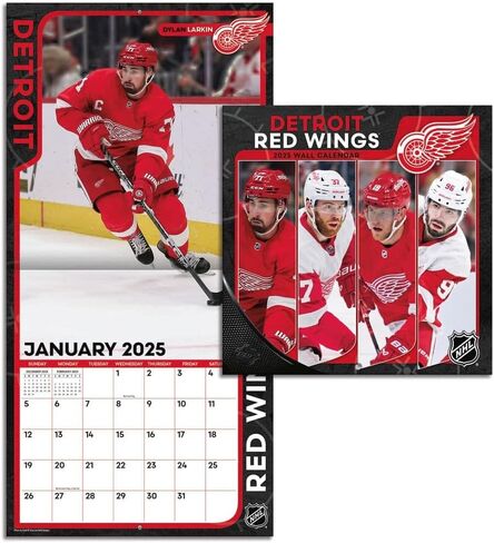 TURNER SPORTS Detroit Red Wings 2025 Mini Wall Calendar (25998040585) in Saudi Arabia