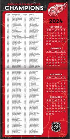 TURNER SPORTS Detroit Red Wings 2025 Mini Wall Calendar (25998040585) in Saudi Arabia