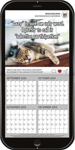 Turner Photographic Cat Chat Photo Die Cut Mini Wall Calendar (25998950061) in Saudi Arabia