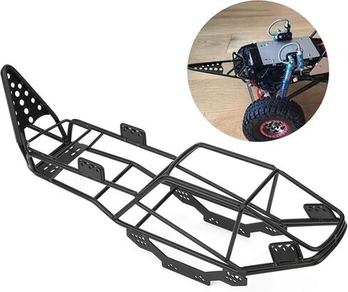 Alomejor Metal Roll Cage Full Tube Frame Body Chassis for 1/10 RC Crawler Truck Parts for 1/10 SCX10 90022 90027 Update in Saudi Arabia