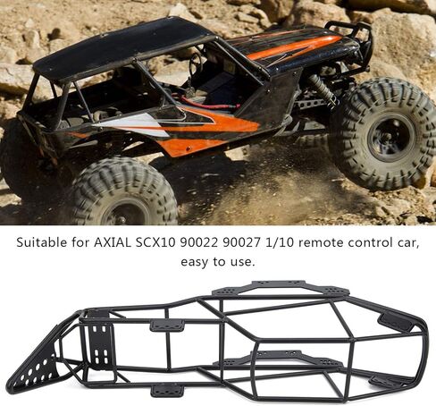 Alomejor Metal Roll Cage Full Tube Frame Body Chassis for 1/10 RC Crawler Truck Parts for 1/10 SCX10 90022 90027 Update in Saudi Arabia