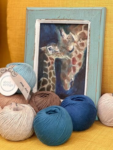 About Strings Lazy Wool - Merino Wool Blend No. 3 Light DK Yarn, 50g 109 Yards per Ball, 4-Pack (Lavender) in Kuwait
