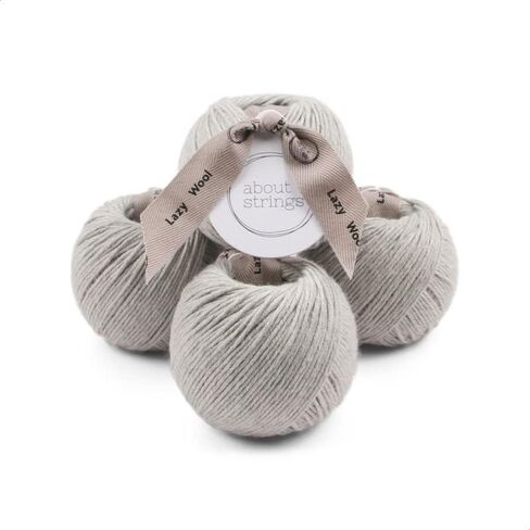 About Strings Lazy Wool - Merino Wool Blend No. 3 Light DK Yarn, 50g 109 Yards per Ball, 4-Pack (Lavender) in Kuwait