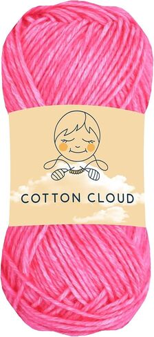 10 قطع من خيوط خيوط القطن السحابية من Yonkey Monkey 78% قطن، 22% نسيج أكريليك وخيوط كروشيه - مستوردة (06 أحمر) in Kuwait