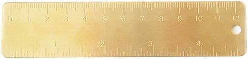 12cm Scale Vintage Brass Straight Ruler Bookmark Brass Creative and Exquisite Workmanship Book Covers and Book Accessories in Saudi Arabia