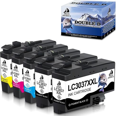 DOUBLE D LC3037 LC3037XXL Ink Cartridges Compatible Work with LC3037 LC3037XXL LC3039, High Yield for MFC-J6945DW MFC-J5845DW XL MFC-J5945DW MFC-J6545DW XL (2BK/C/M/Y, 5 Pack) in Saudi Arabia