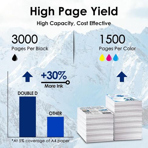 DOUBLE D LC3037 LC3037XXL Ink Cartridges Compatible Work with LC3037 LC3037XXL LC3039, High Yield for MFC-J6945DW MFC-J5845DW XL MFC-J5945DW MFC-J6545DW XL (2BK/C/M/Y, 5 Pack) in Saudi Arabia