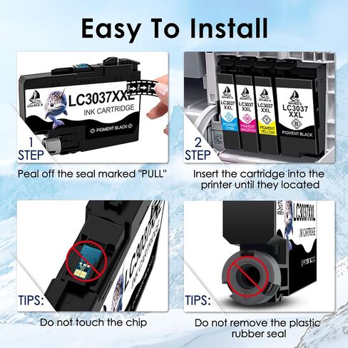 DOUBLE D LC3037 LC3037XXL Ink Cartridges Compatible Work with LC3037 LC3037XXL LC3039, High Yield for MFC-J6945DW MFC-J5845DW XL MFC-J5945DW MFC-J6545DW XL (2BK/C/M/Y, 5 Pack) in Saudi Arabia