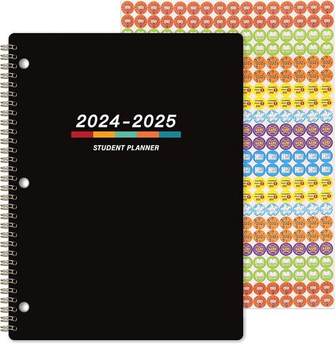 Student Planner 2024-2025 - Academic Planner 2024-2025 from July 2024 - June 2025, 11" × 9", Weekly Lesson Planner with Stickers, Week's Goals, Printed Tabs and Golden Twin-Wire Binding in Saudi Arabia