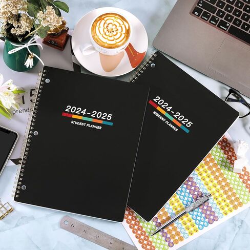 Student Planner 2024-2025 - Academic Planner 2024-2025 from July 2024 - June 2025, 11" × 9", Weekly Lesson Planner with Stickers, Week's Goals, Printed Tabs and Golden Twin-Wire Binding in Saudi Arabia