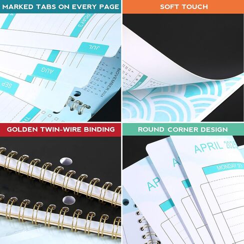 Student Planner 2024-2025 - Academic Planner 2024-2025 from July 2024 - June 2025, 11" × 9", Weekly Lesson Planner with Stickers, Week's Goals, Printed Tabs and Golden Twin-Wire Binding in Saudi Arabia