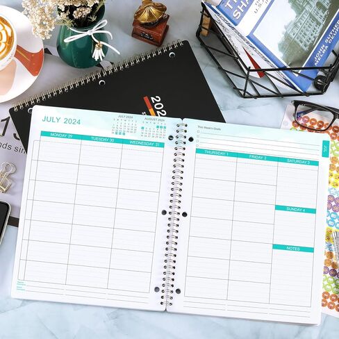 Student Planner 2024-2025 - Academic Planner 2024-2025 from July 2024 - June 2025, 11" × 9", Weekly Lesson Planner with Stickers, Week's Goals, Printed Tabs and Golden Twin-Wire Binding in Saudi Arabia