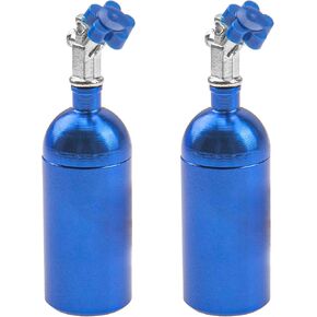 2Pack HIRCQOO RC Scale Nitrogen Bottle Decoration Accessories Compatible with Traxxas TRX4 Axial SCX10 RC4WD D90 Tamiya CC01 90046 Redcat Gen7 TF2 HSP 1/10 RC Crawler Car Truck (Blue)