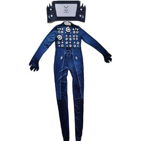 زي كاميرا التلفزيون للأطفال، بدلة رجل الكاميرا، ملابس تنكرية لألعاب الفيديو، ملابس الهالوين in Kuwait