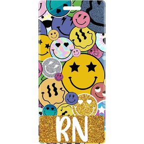 Plifal RN BSN Badge Buddy Card Holder Nurse Nursing Accessories Colorful Vertical Baccalaureate of Science in Nursing ID Name Identification Tags Hospital Work Glitter
