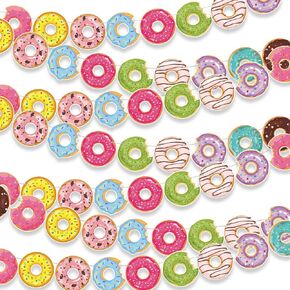 5 Pack Donut Party Banners Doughnut Grow up Party Decorations Hanging Swirl Donut Paper Cutouts Birthday Party Garland for Donut Baby Shower Gender Reveal Bridal Shower Party Supplies