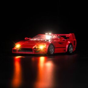 BrickBling LED Lights Compatible with Lego Speed Champions Ferrari F40 Supercar, Creative Light Kit Compatible with Lego 76934 (No Model)