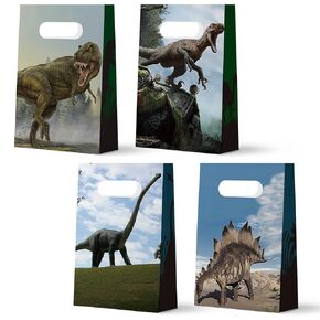 FRIDAY NIGHT Dinosaur Party Favor Bags Dinosaur Theme Treat Candy Goodies Bag Birthday Baby Shower Party Supplies Decoration (24 Pcs)