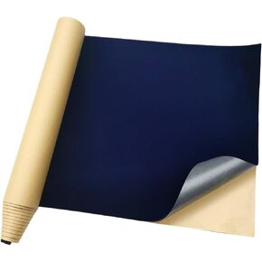 Self Adhesive Velvet Flocking Liner for Jewelry Drawer, Self-Adhesive Flannel for Storage Box Lining, 17.7 Inches by 100 Inches(Purplish Blue)