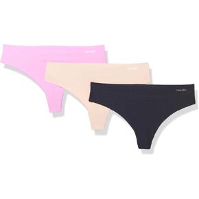 Calvin Klein Invisibles 3-Pack Thong Silver Springs/Summer Taupe/Black MD