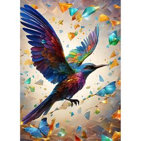 RICUVED Flowers Diamond Art, Cats Diamond Art Kits for Adults, Spring Diamonds Art Kits 5D Full Round Drill Diamond Art Gem Arts and Crafts for Gift Wall Decor 12x16Inch/30x40cm