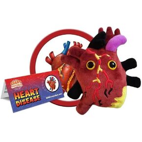 GIANTmicrobes Heart Disease Plush - Learn About Your Heart Health and Cardiovascular System with This Educational Gift for Friends, Students, Educators, Patients and Doctors, Memorable Get Well Gift