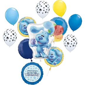 Anagram Blue's Birthday Clues Party Supplies 12pc Balloon Bouquet Decorations