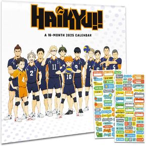 Haikyu Calendar 2025 - Deluxe 2025 Haikyu Volleyball Wall Calendar Bundle with Over 100 Calendar Stickers (Haikyu Anime Gifts, Office Supplies) in Saudi Arabia