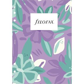 Filofax Calendar Diary Refill, A5 Size, Week-to-View, Illustrated Floral Diary Pack with Four-Color Print Design, Multilingual: Five Languages, 2025 (C6351-25)