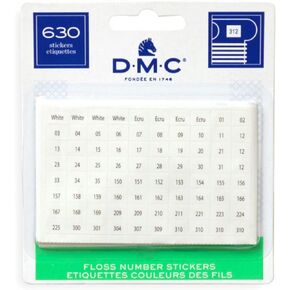 DMC Floss Number Stickers 500 Labels 6103 (6-Pack)